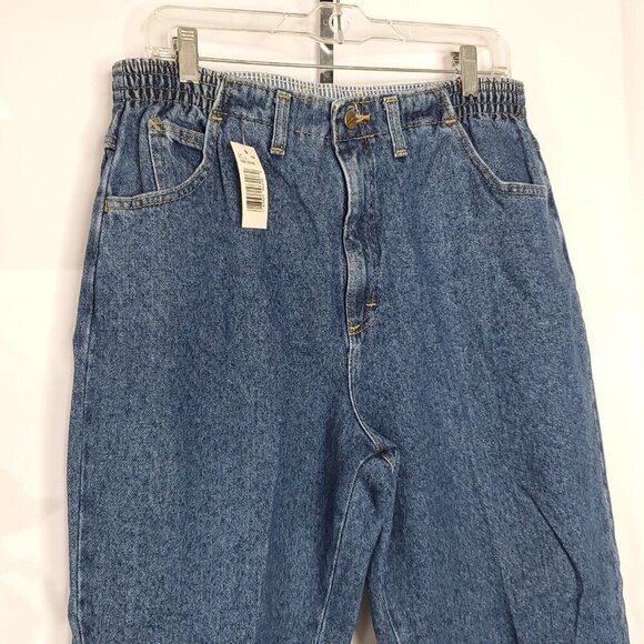 Y2K LL Bean Mom Jeans 14 Petite Blue Stonewash Relaxed High Waist Comfort M437 - Picture 3 of 7